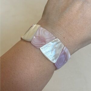 Iridescent faux Shell look Bracelet